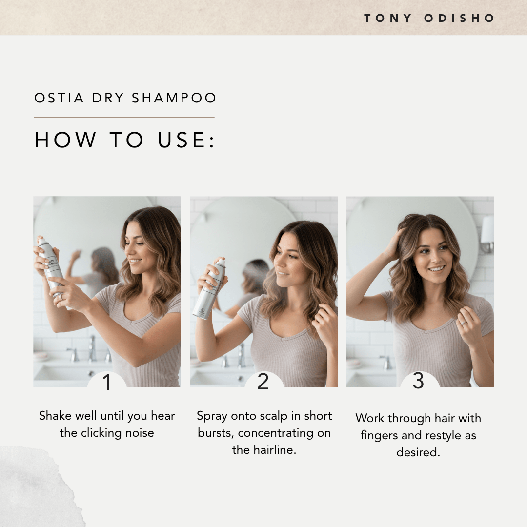 Ostia Dry Shampoo Spray Styling Aids Liquid Technology