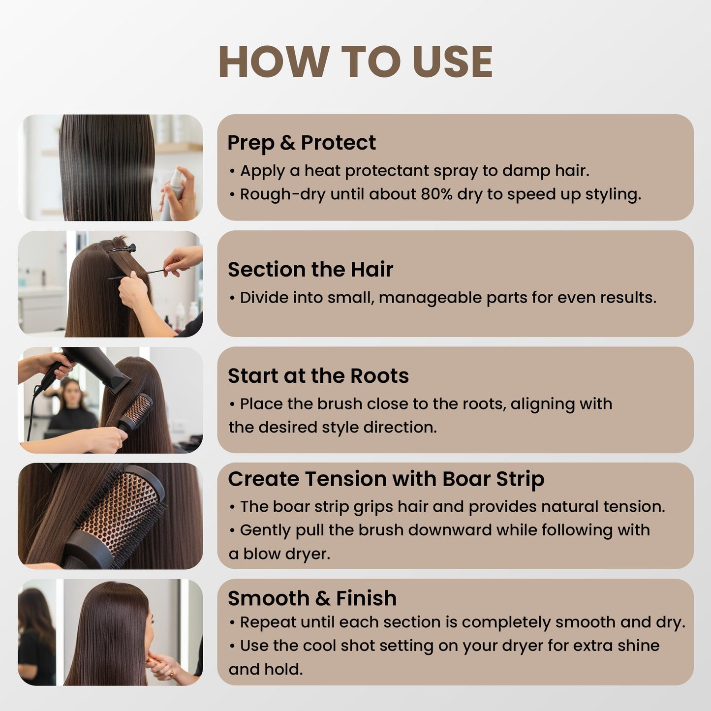 Round Copper Brush Trio Set Brushes Welton Beauty Products