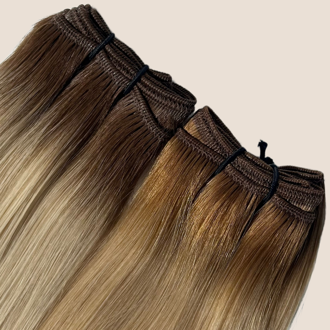 Ultra Double Weft #8&1002 - Rooted - Dark Blonde & Very Light Ash Blonde - 50cm/20in/95g