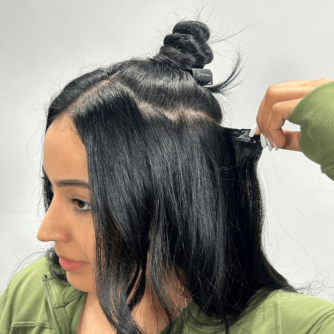 Velo #1B - Black - 40cm/16in/170g hair extensions DR Hair Products Co
