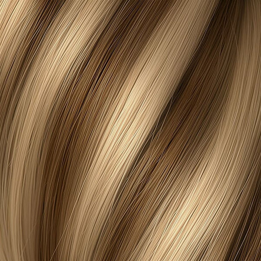FUSION HIGHLIGHT #12/DB2 LIGHT/COPPER GOLDEN BLONDE 40CM/ 16 INCHES - 17.5 GRAMS Fusion Euro So Cap 