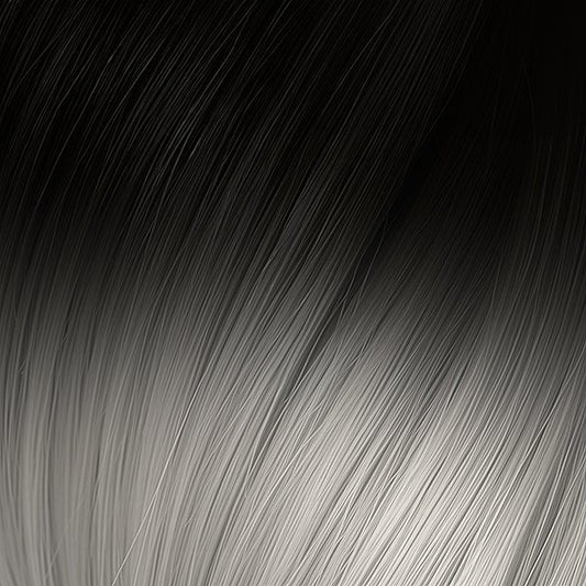 FUSION OMBRE #1B & 1006 BLACK INTO SILVER 50CM/ 20 INCHES - 20 GRAMS Fusion Euro So Cap 