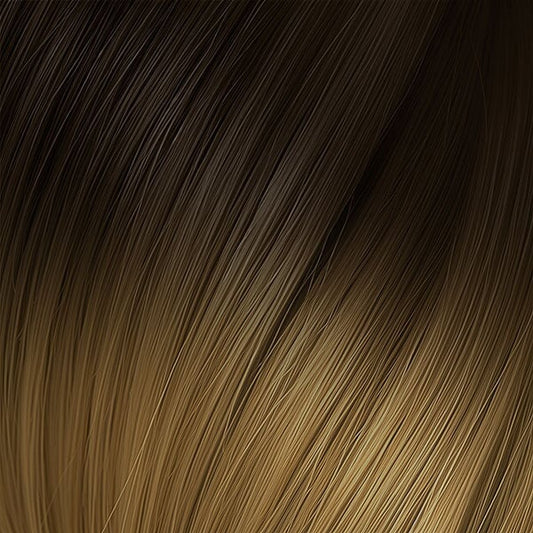 FUSION OMBRE #4 & 14 CHESTNUT INTO COPPER GOLDEN BLONDE 50CM/ 20 INCHES - 20 GRAMS Fusion Euro So Cap 