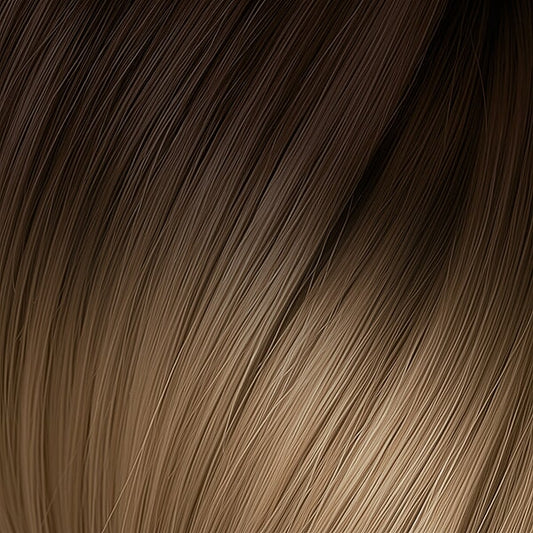 FUSION OMBRE #8 & DB4 DARK BLONDE INTO DARK GOLDEN BLONDE 50CM/ 20 INCHES - 20 GRAMS Fusion Euro So Cap 