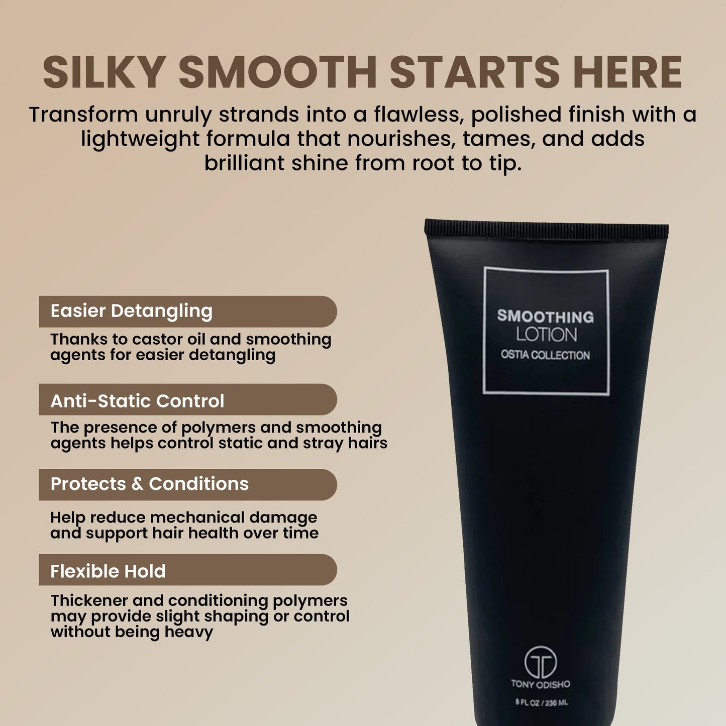 Ostia Smoothing Lotion 8 oz Styling Aids Liquid Technology 