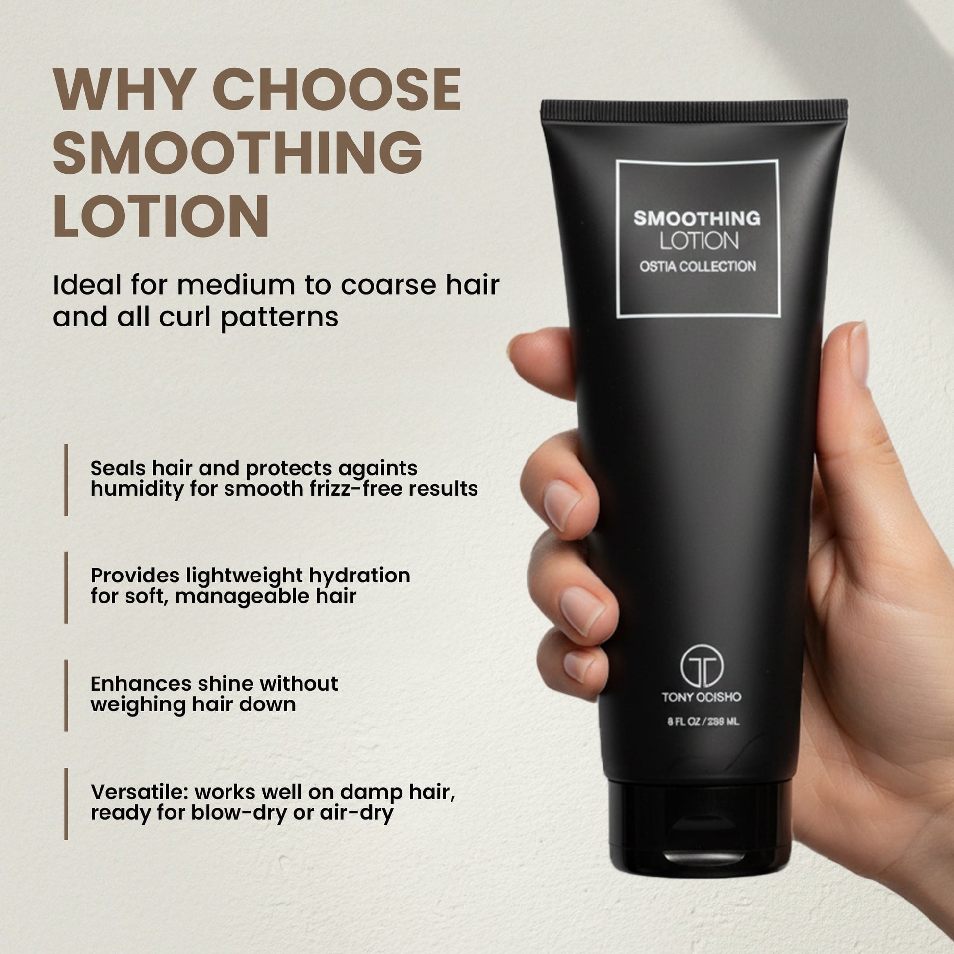Ostia Smoothing Lotion 8 oz Styling Aids Liquid Technology 
