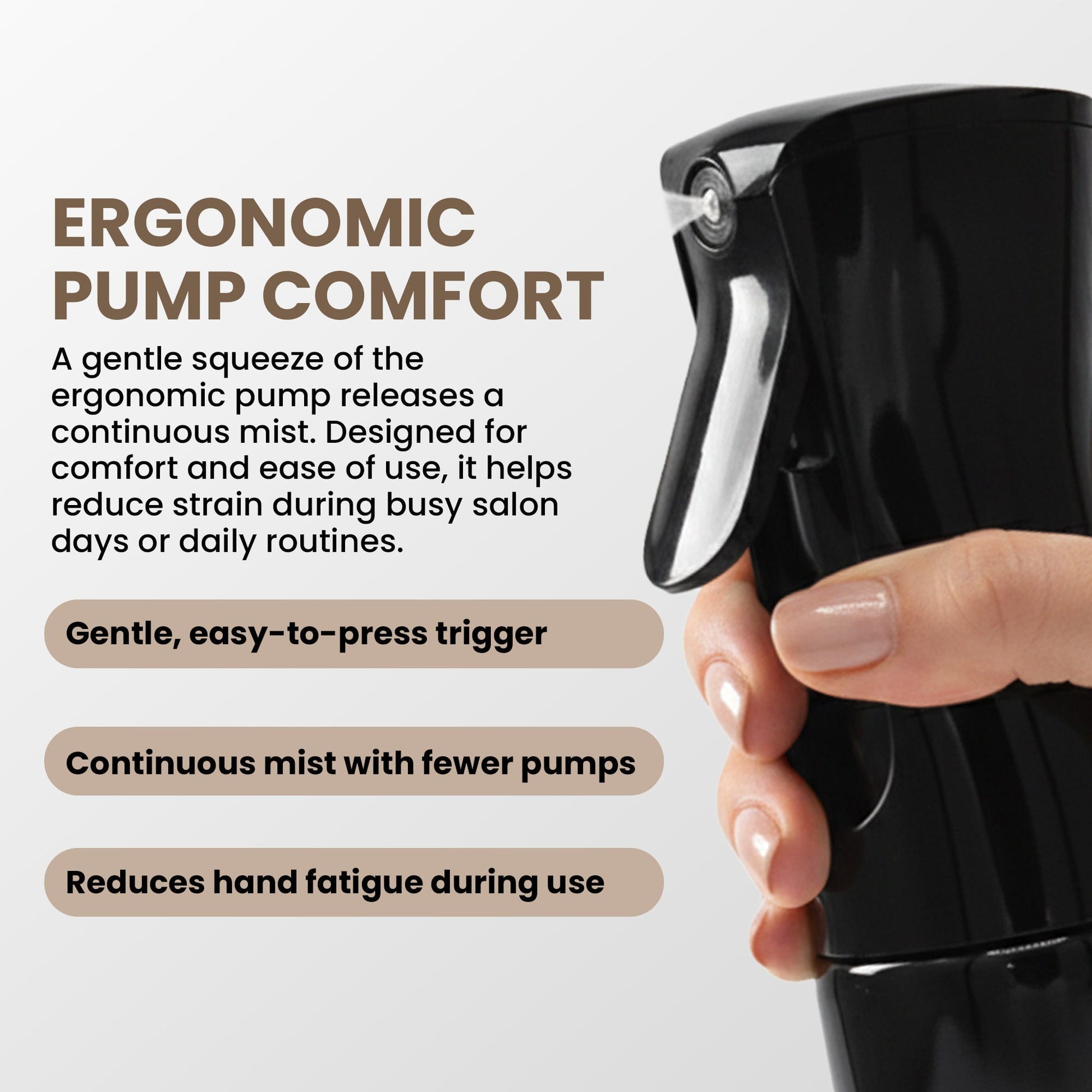 Continuous Fine Mist Spray Bottle For Hair Clips & Accessories Ningbo Y-shine plastic Industry 