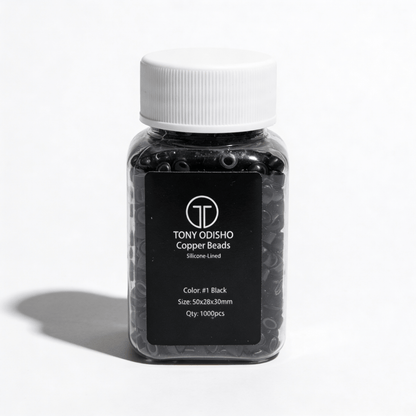 Weft Beads Silicone-Lined Weft Extension Tools DR Hair Products Co Black #1 