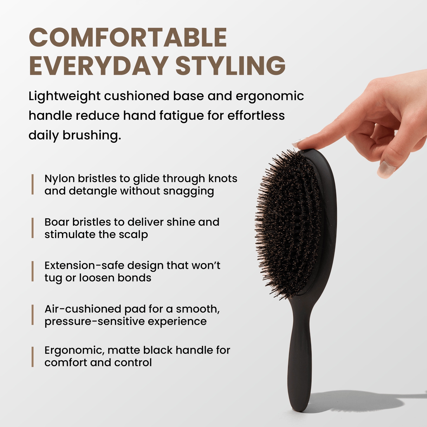 Large Black Paddle Brush Brushes Eshine-Star Beauty 