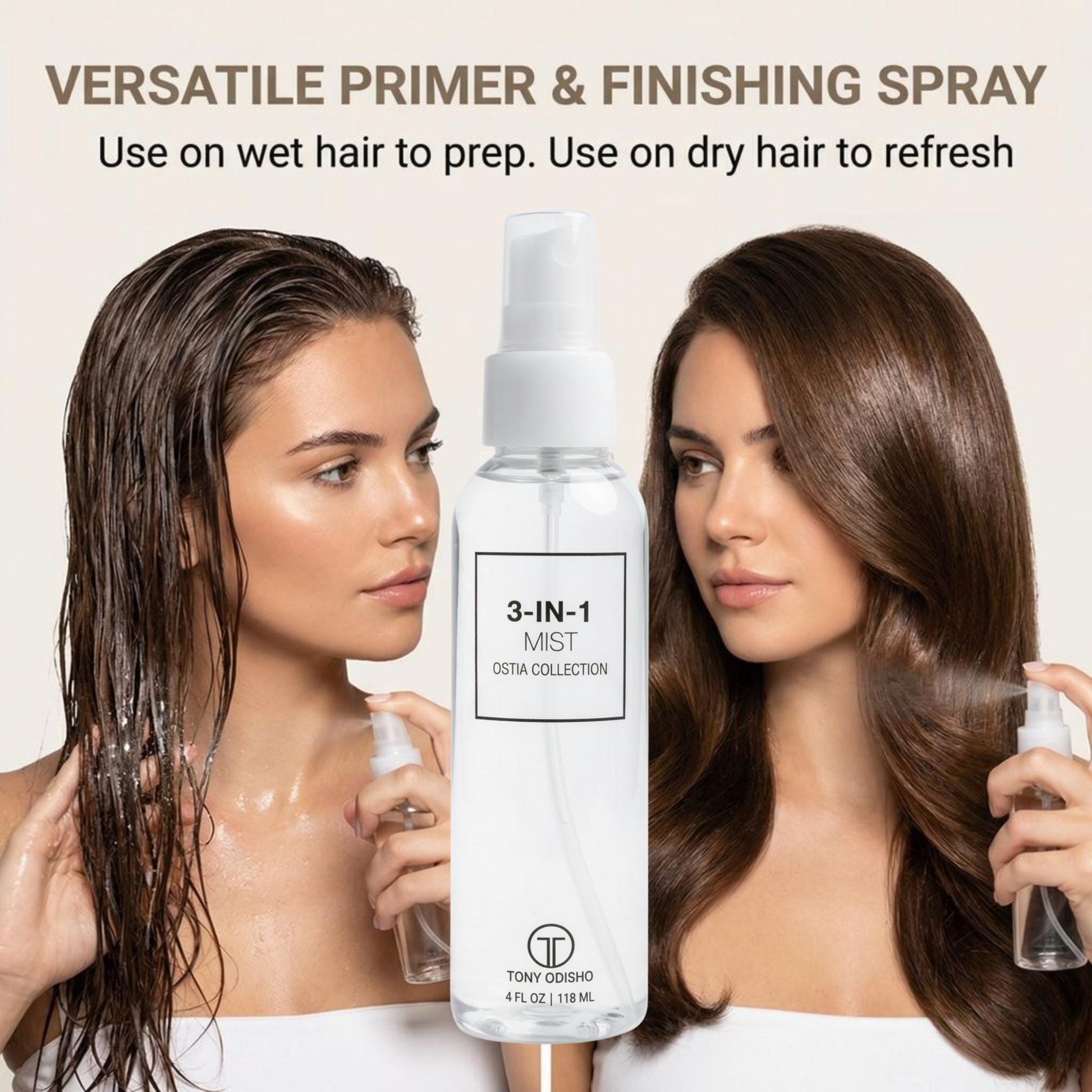 Ostia 3-IN-1 Mist | Detangle + Shield + Shine Styling Aids Rejuvenol 