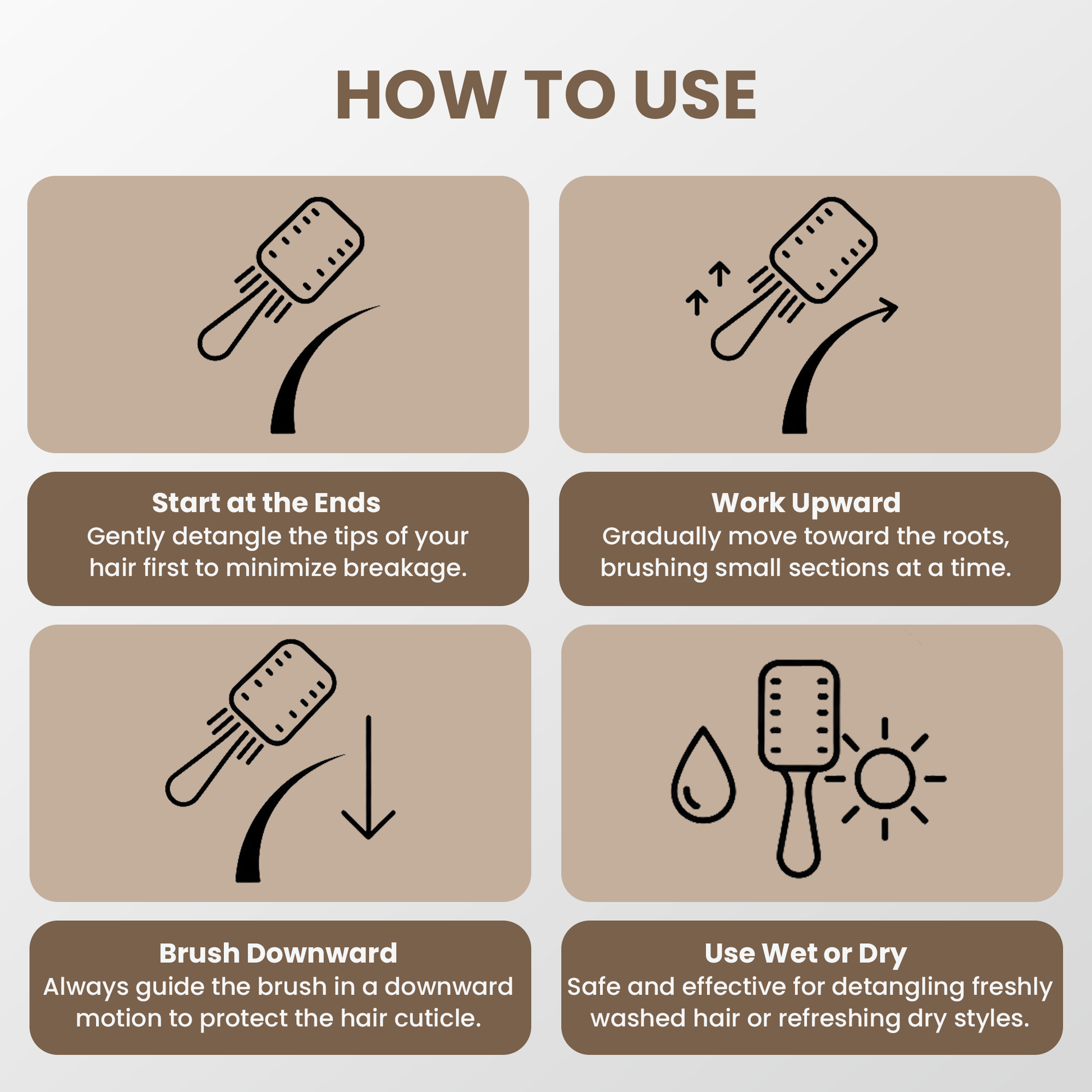 Small Mixed Bristle Paddle Brush Brushes Tony Odisho 