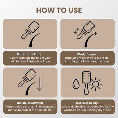 Small Mixed Bristle Paddle Brush Brushes Tony Odisho 