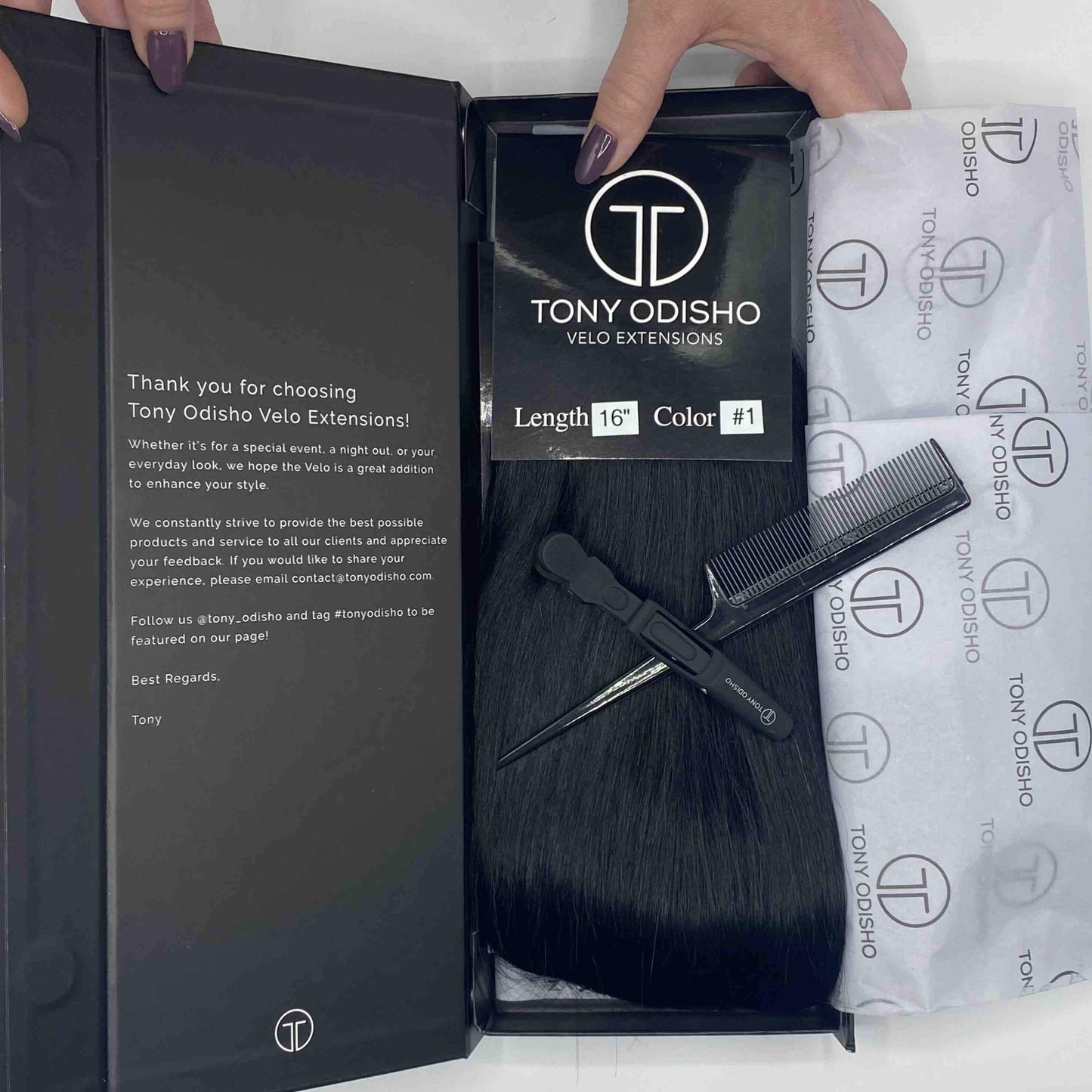Velo #1 - 16 inches - Black Velo DR Hair Products Co 