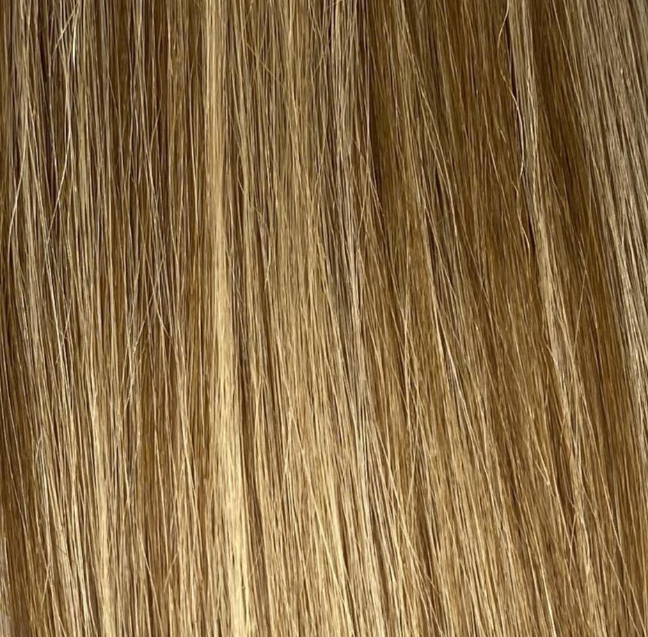 Double Weft Highlight #12/DB2 - 24 Inches - Copper Golden Blonde/Light Golden Blonde -   70 Grams