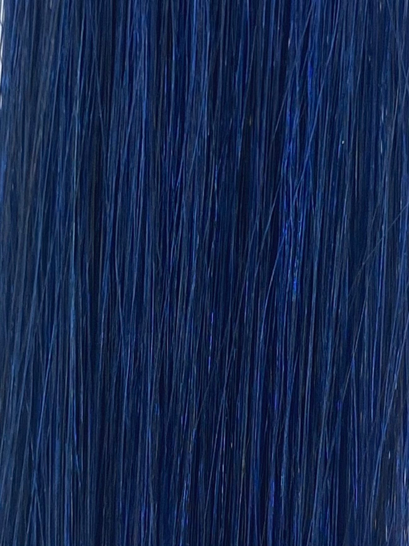 Fusion hair extensions #Blue - Fantasy - 50cm/20 inches - Blue Fusion Euro So Cap 
