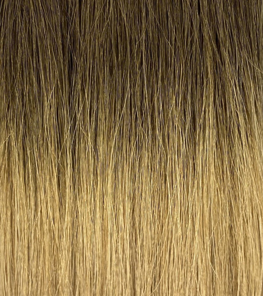 Weft hair extensions #4 &14 - Double - 24 inches - Chestnut into Copper Golden Light Blonde Ombre Weft DR Hair Products Co 