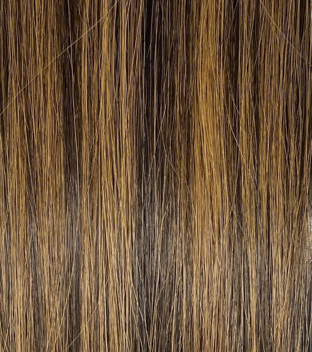 Weft hair extensions #4/14 - Double - 20 inches - Chestnut/Copper Golden Light Blonde Highlight Weft DR Hair Products Co 