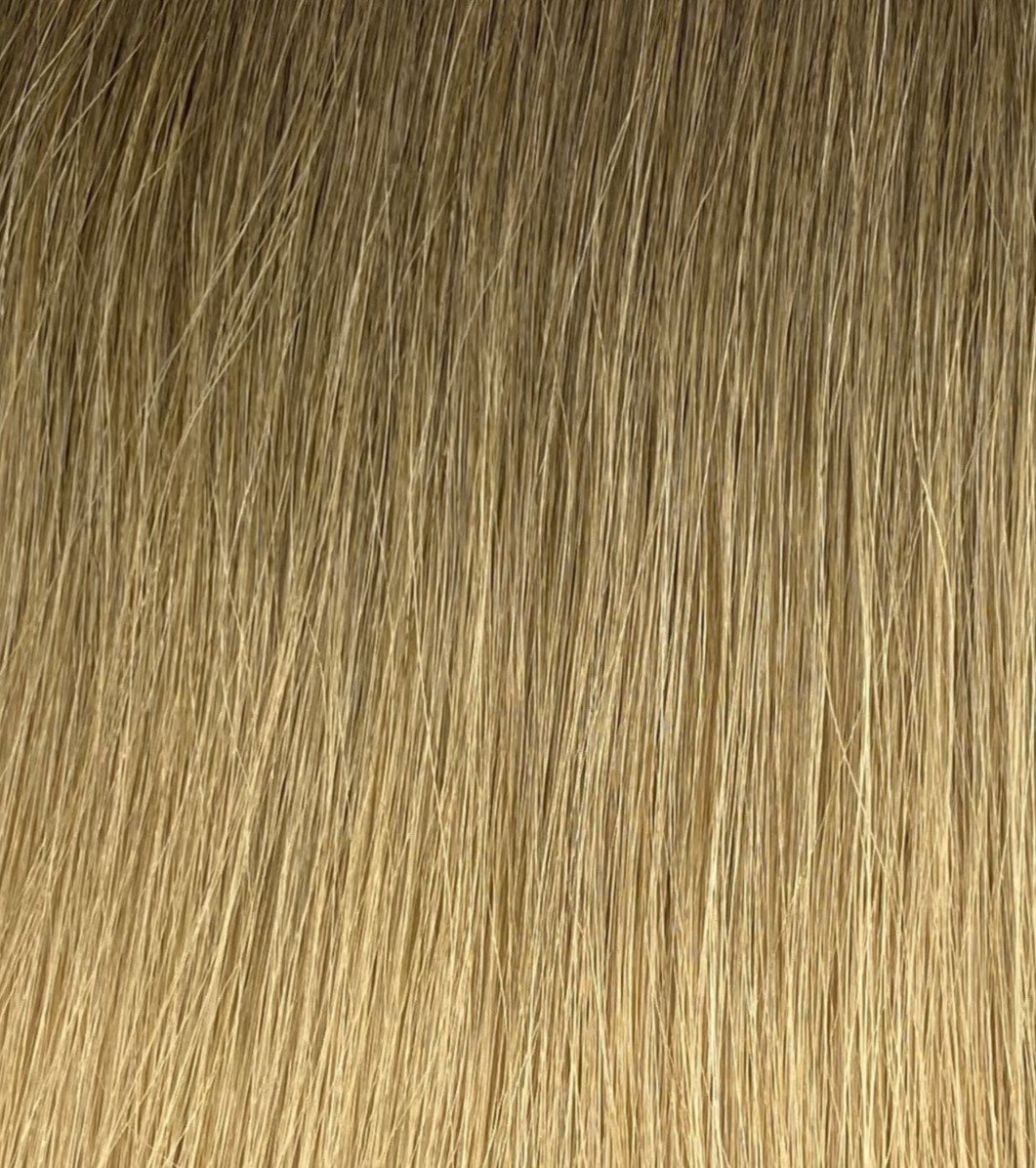 Single Weft Ombre #8 & DB4 - 20 Inches - Dark Blonde into Dark Golden Blonde - 60 Grams - Image 1